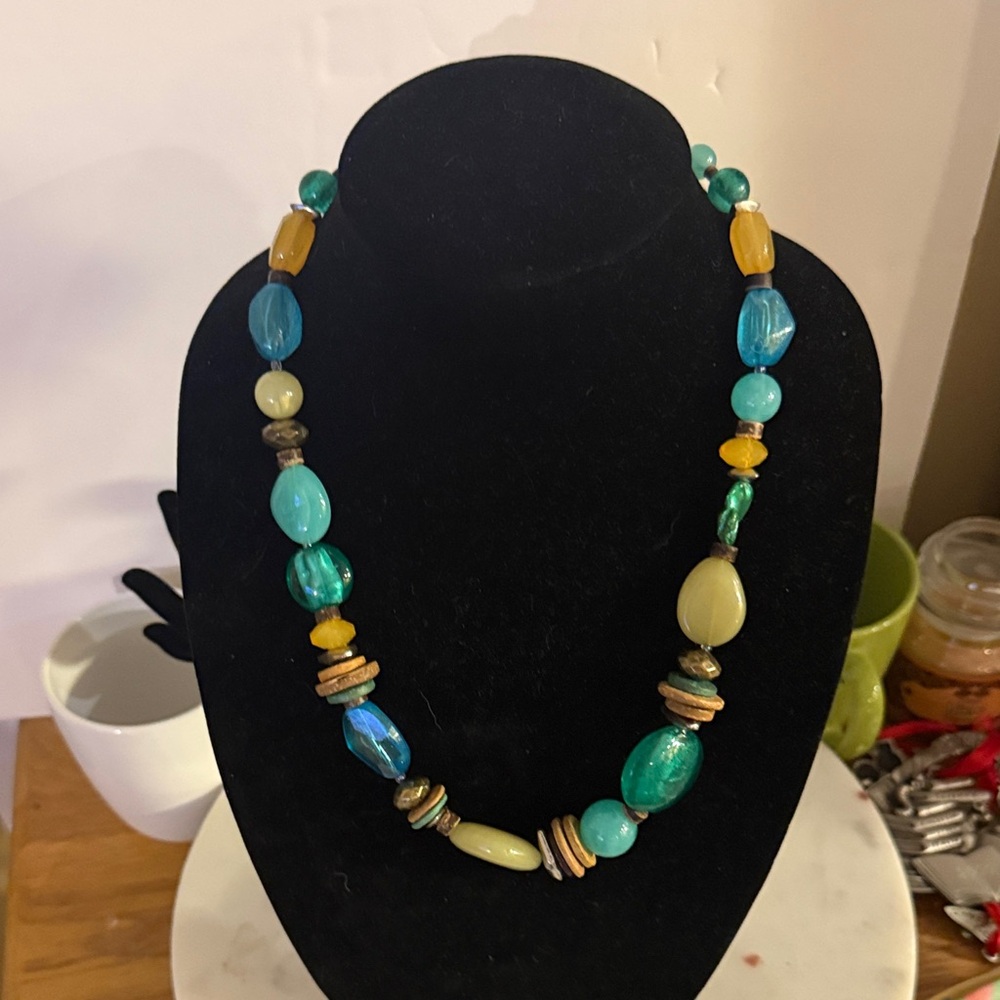 Ruby Rd. Turquoise and Amber Beaded Necklace - Picture 6 of 17